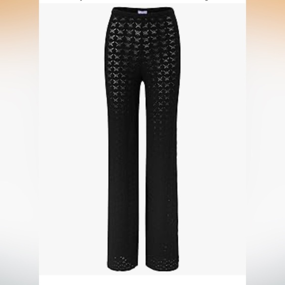 NWT florence by mills Women's Le Pointelle Wide Leg XS Black - Picture 4 of 9